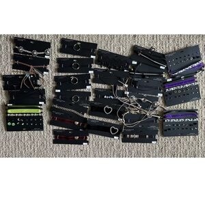 Mixed Wholesale a lot of 27 jewelry pierced earrings and chokers necklaces new